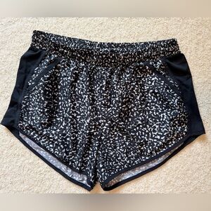 Under Armour Black and Gray Printed Athletic Shorts